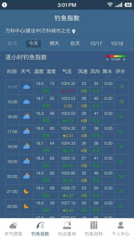 钓鱼天气预报软件